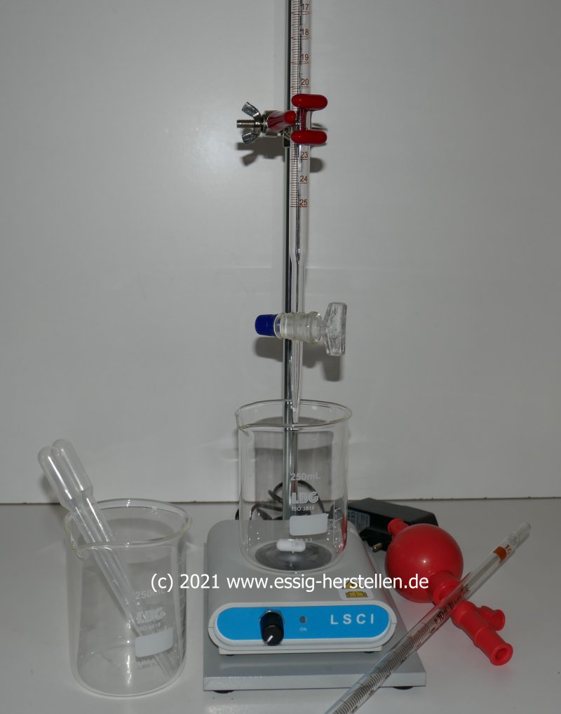 Essig titrieren