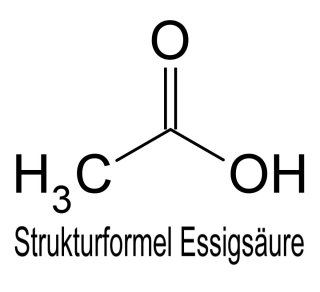 Strukturformel Essigsäure